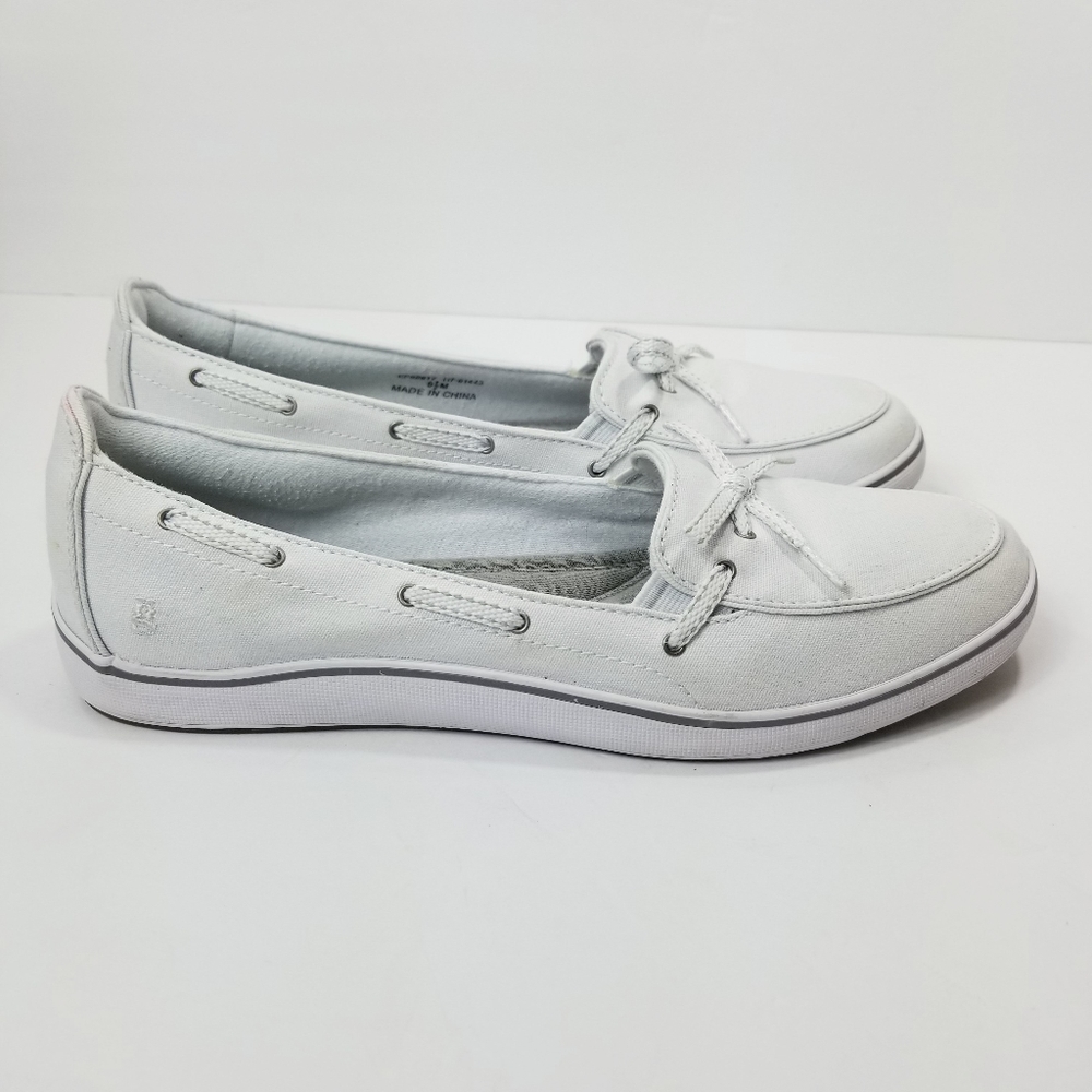 Grasshoppers Women's Windham White Boat Slip-on